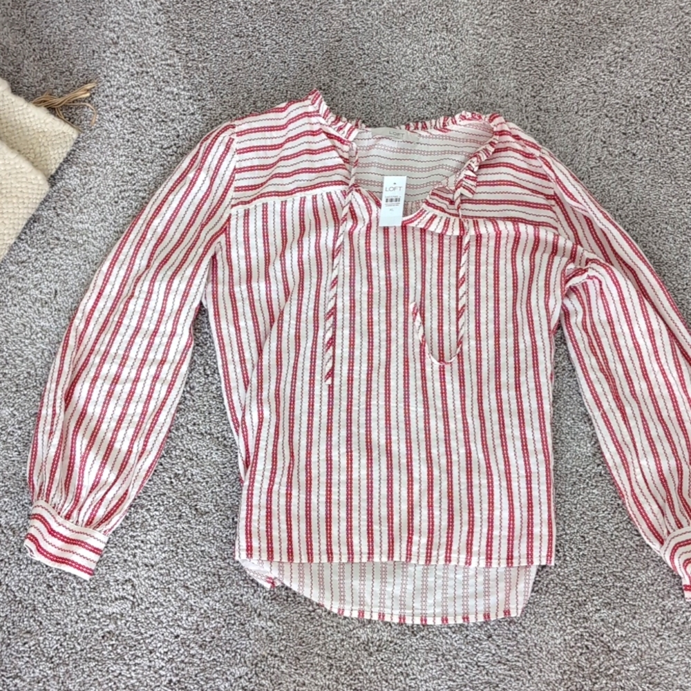 NWT LOFT Peasant Blouse